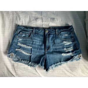 American Eagle Tomgirl Denim Shortie Short